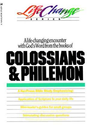 Colossians & Philemon de Navigators