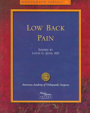 Low Back Pain de Louis G. Jenis