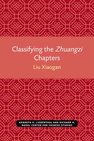 Classifying the Zhuangzi Chapters de Xiaogan Liu