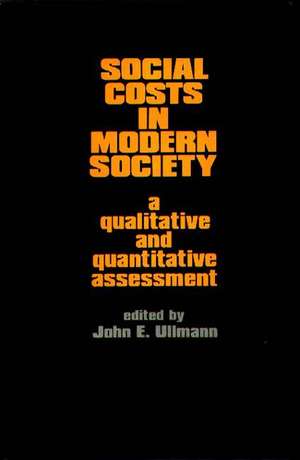 Social Costs in Modern Society: A Qualitative and Quantitative Assessment de John E. Ullmann