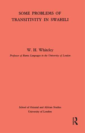 Some Problems of Transitivity in Swahili de W. H. Whiteley