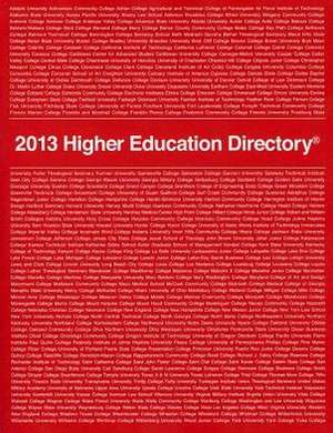 2013 Higher Education Directory de Mary Rodenhouse