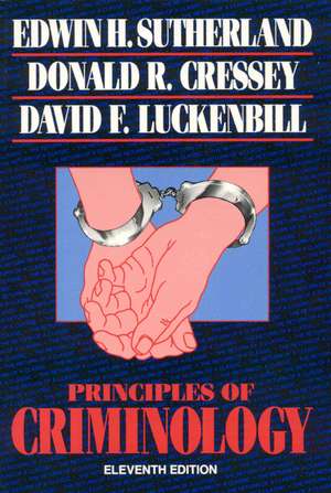 Principles of Criminology de Edwin H. Sutherland