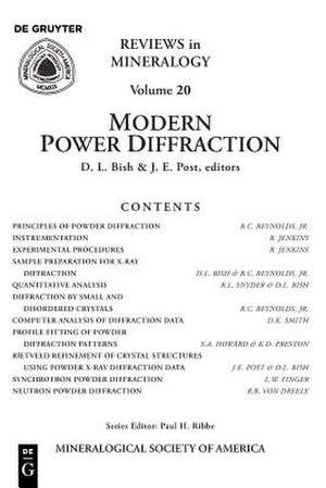 Modern Powder Diffraction de Jeffrey E. Post