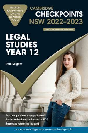 Cambridge Checkpoints NSW Legal Studies Year 12 2022–2023 de Paul Milgate