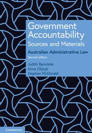 Government Accountability Sources and Materials de Judith Bannister