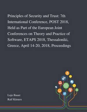 Principles of Security and Trust