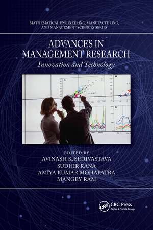 Advances in Management Research: Innovation and Technology de Avinash K. Shrivastava