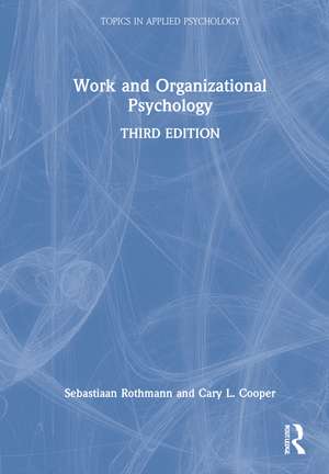 Work and Organizational Psychology de Sebastiaan Rothmann