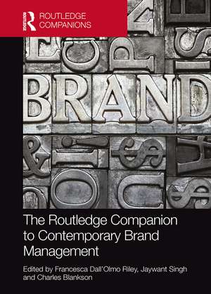 The Routledge Companion to Contemporary Brand Management de Francesca Dall'Olmo Riley