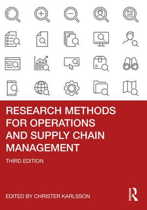 Research Methods for Operations and Supply Chain Management de Christer Karlsson