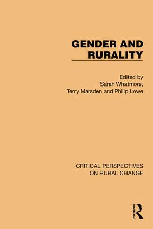 Gender and Rurality de Sarah Whatmore