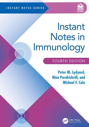 Instant Notes in Immunology de Peter M Lydyard