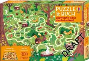 Puzzle & Buch: Labyrinthe-Reise durch den Wald de Kate Nolan