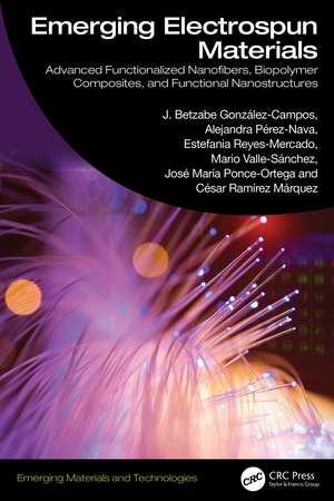 Emerging Electrospun Materials: Advanced Functionalized Nanofibers, Biopolymer Composites, and Functional Nanostructures de J. Betzabe González-Campos