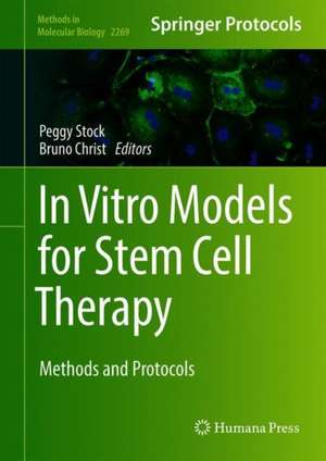 In Vitro Models for Stem Cell Therapy: Methods and Protocols de Peggy Stock