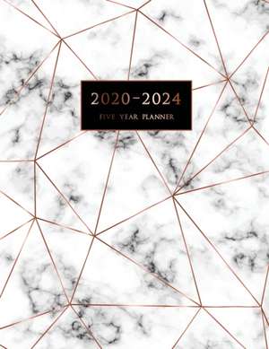 2020-2024 Five Year Planner: Large 60-Month Schedule Organizer with Marble Cover (Volume 5) de Edward Planners