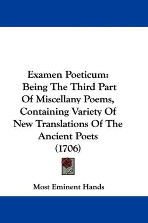 Examen Poeticum de Most Eminent Hands