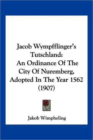 Jacob Wympfflinger's Tutschland de Jakob Wimpheling