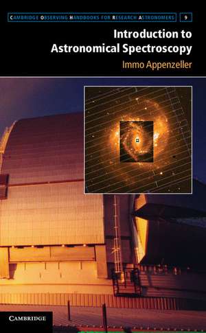 Introduction to Astronomical Spectroscopy de Immo Appenzeller