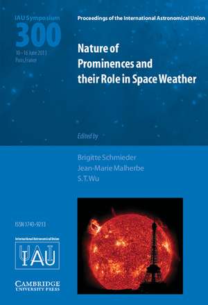 Nature of Prominences and their Role in Space Weather (IAU S300) de Brigitte Schmieder