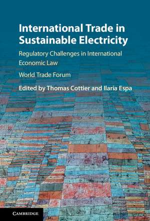 International Trade in Sustainable Electricity: Regulatory Challenges in International Economic Law de Thomas Cottier