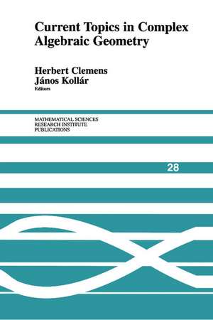 Current Topics in Complex Algebraic Geometry de Herbert Clemens