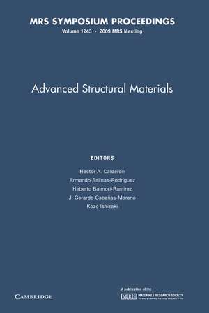 Advanced Structural Materials: Volume 1243 de Hector A. Calderon