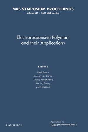 Electroresponsive Polymers and their Applications: Volume 889 de Vivek Bharti