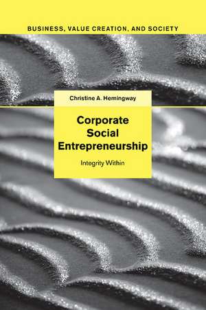 Corporate Social Entrepreneurship: Integrity Within de Christine A. Hemingway