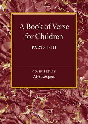 A Book of Verse for Children de Alys Rodgers