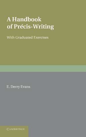 A Handbook of Précis-Writing de E. Derry Evans