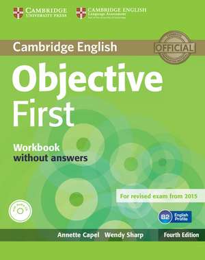 Objective First Workbook without Answers with Audio CD de Annette Capel