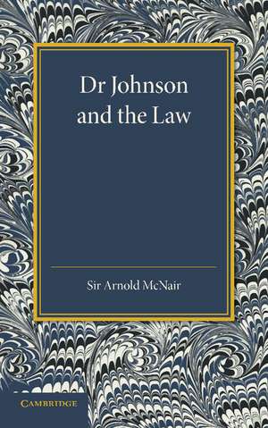 Dr Johnson and the Law de Arnold McNair