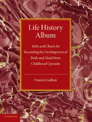 Life History Album: Table and Charts for Recording the Development of Body and Mind from Childhood Upwards, with Introductory Remarks de Francis Galton