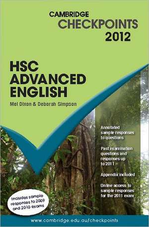 Cambridge Checkpoints HSC Advanced English 2012 de Mel Dixon