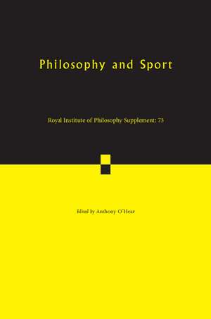 Philosophy and Sport de Anthony O'Hear