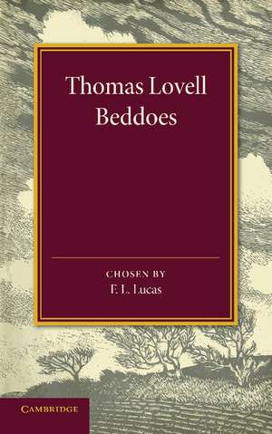 Thomas Lovell Beddoes: An Anthology de Thomas Lovell Beddoes