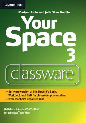 Your Space Level 3 Classware DVD-ROM with Teacher's Resource Disc de Martyn Hobbs