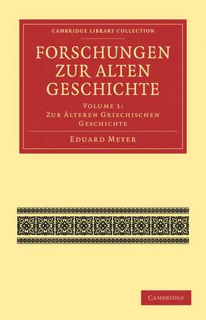 Forschungen zur Alten Geschichte de Eduard Meyer