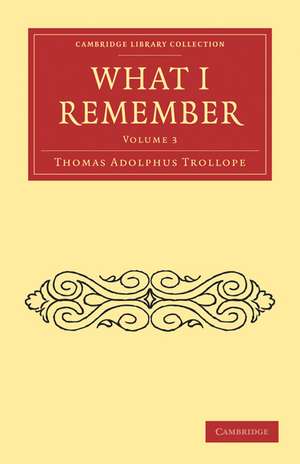 What I Remember de Thomas Adolphus Trollope