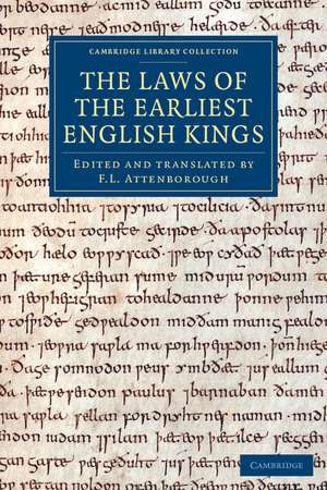 The Laws of the Earliest English Kings de F. L. Attenborough