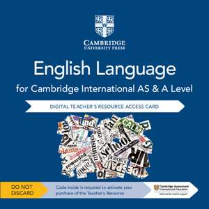 Cambridge International AS and A Level English Language Digital Teacher's Resource Access Card de Patrick Creamer