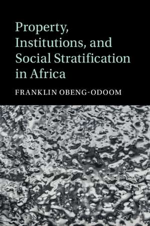 Property, Institutions, and Social Stratification in Africa de Franklin Obeng-Odoom