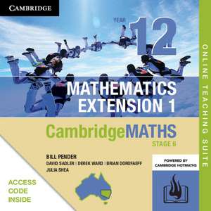 CambridgeMATHS NSW Stage 6 Extension 1 Year 12 Online Teaching Suite Card de William Pender