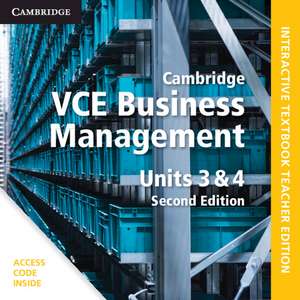 Cambridge VCE Business Management Units 3&4 Digital Teacher Edition (Card) de Cambridge University Press