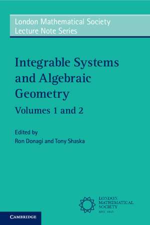 Integrable Systems and Algebraic Geometry 2 Volume Paperback
