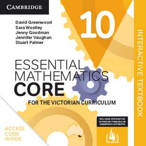 Essential Mathematics CORE for the Victorian Curriculum 10 Digital Card de David Greenwood