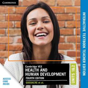 Cambridge VCE Health and Human Development Units 1&2 Teacher Edition Digital Card de Sonia Goodacre