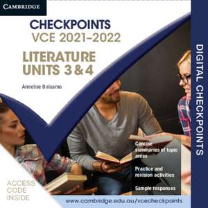 Cambridge Checkpoints VCE Literature Units 3&4 2021–2022 Digital Card de Annelise Balsamo